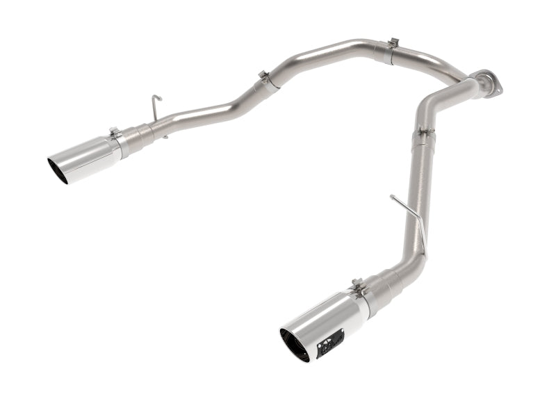 aFe Large Bore-HD 3in 409SS DPF-Back Exhaust System w/ Polished Tip RAM 1500 20-21 V6-3.0 49-42080-P 49-42080-P Photo - Primary