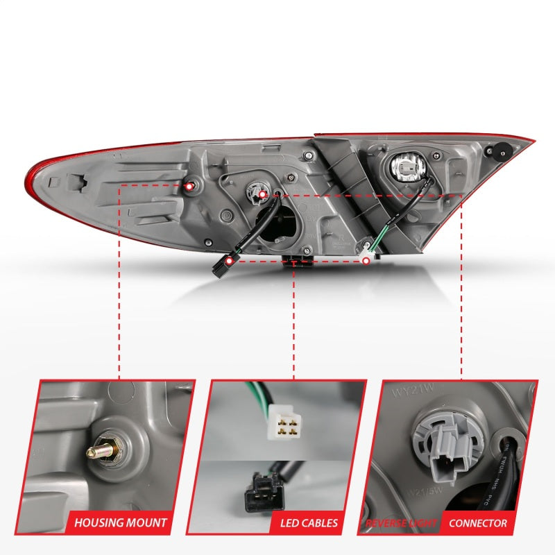 Anzo 2015-2016 Toyota Camry LED Taillights Red/Clear 321335 Photo - Unmounted