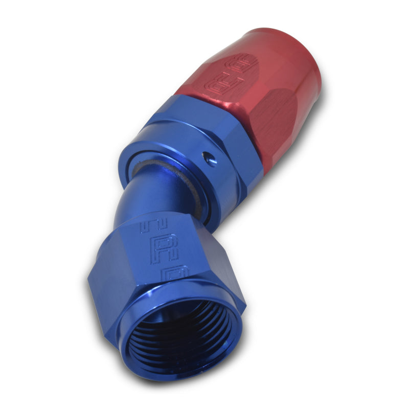 Russell -20 AN Full Flow 45° Hose Ends - Red / Blue 610140 Photo - out of package