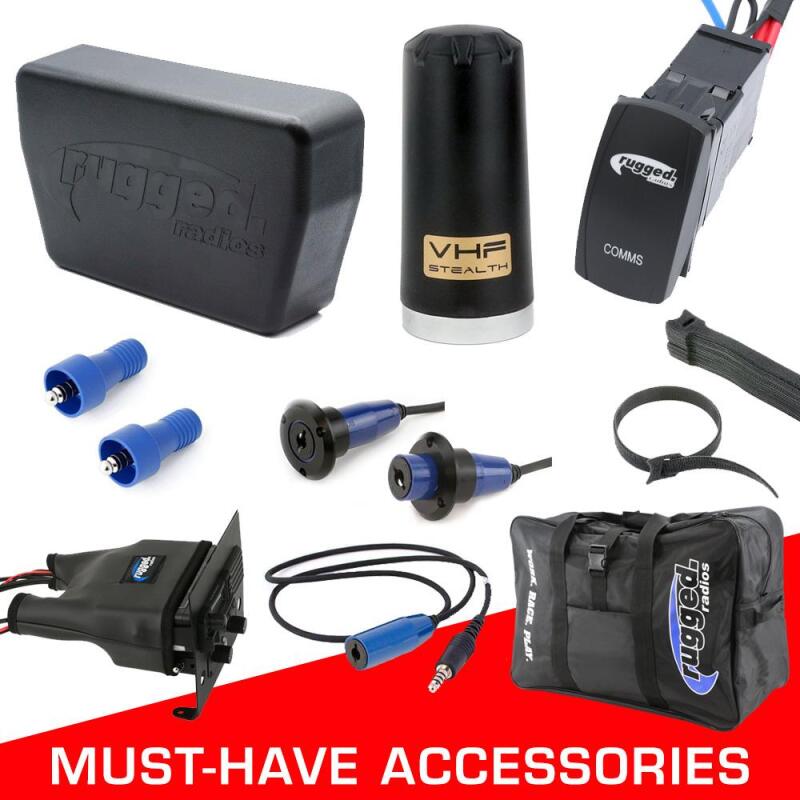 Rugged Radios Alpha Accessory Pack For Rugged UTV SXS IRCS w/ Intercom Ext Cables (for Helmet Kits) ALPHA-ACCY-KIT-HK ALPHA-ACCY-KIT-HK Photo - Primary