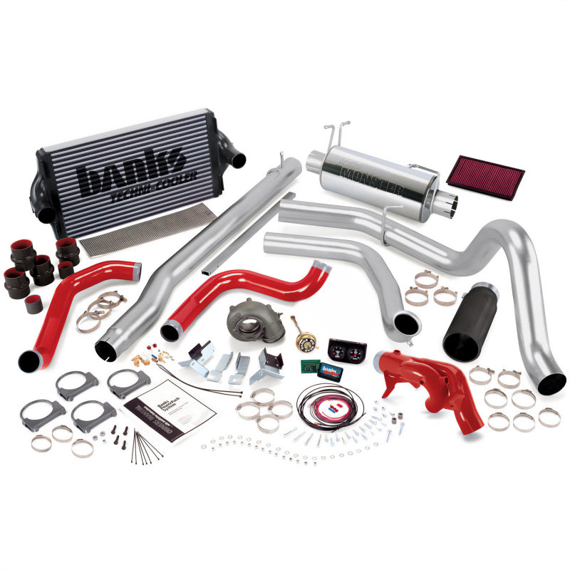 Banks Power 99 Ford 7.3L F250/350 Man PowerPack System - SS Single Exhaust w/ Black Tip 47528-B 47528-B Photo - Primary