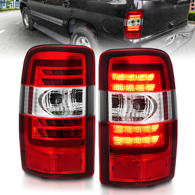 ANZO 2000-2006 Chevrolet Tahoe LED Tail Lights w/ Red Lens Chrome Housing 311364 311364 Photo - Primary