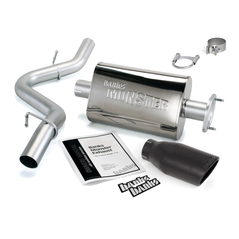 Banks Power 04-06 Jeep 4.0L Wrangler Monster Exhaust System - SS Single Exhaust 51314-B Photo - Primary