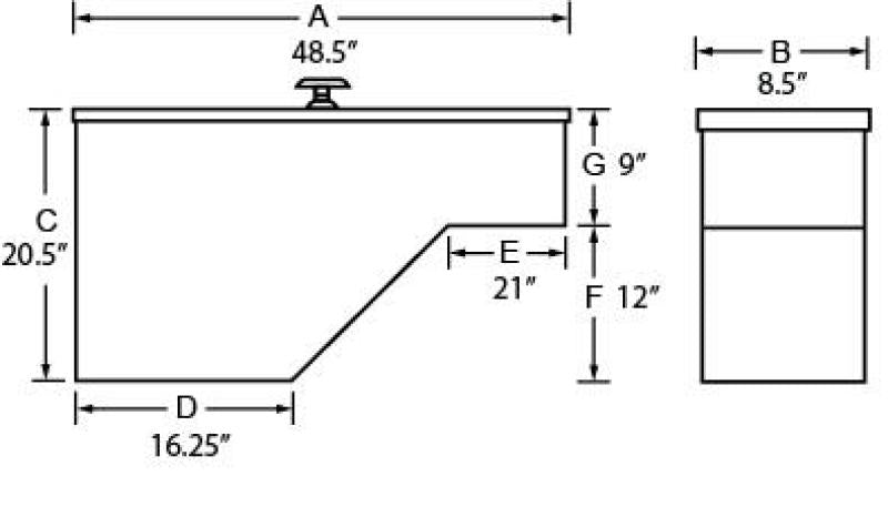 Tradesman Aluminum Fender Well Truck Tool Box (48in.) - Black 78225 78225 User 1