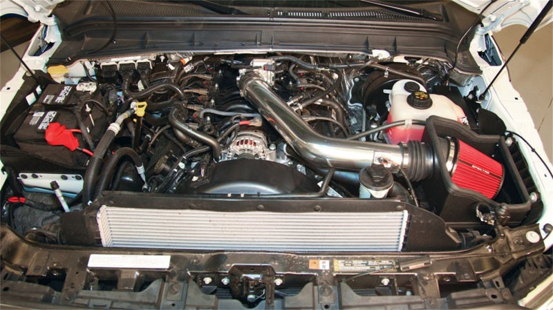 Spectre 11-14 Ford F250/350 V8-6.2L F/I Air Intake Kit - Polished w/Red Filter 9001 9001 Photo - Mounted