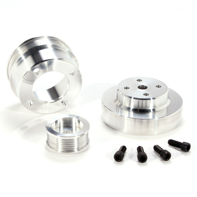 BBK Performance 79-93 Mustang 5.0L 3 PC Underdrive Pulley Kit (Aluminum) 1553 Photo - Unmounted