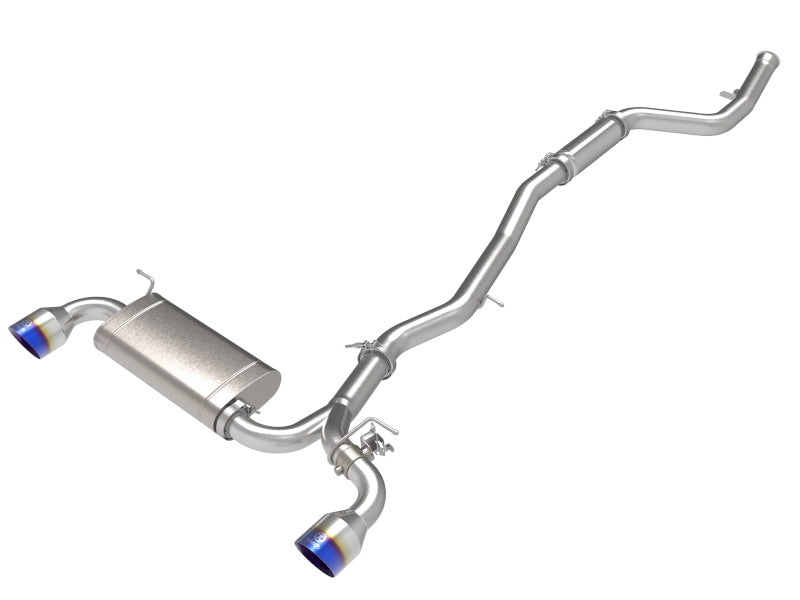 aFe POWER Takeda 2021 Toyota Supra 2.0L (t) 2.5in-3in 304 SS CB Exhaust w/ Blue Tips 49-36050-L 49-36050-L Photo - Primary