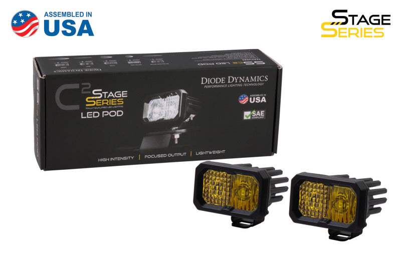 Diode Dynamics Stage Series 2 In LED Pod Sport - Yellow Combo Standard ABL (Pair) DD6391P DD6391P User 3