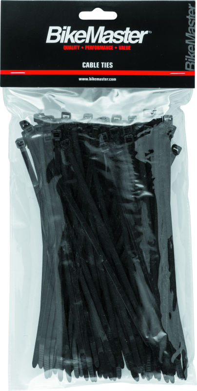 BikeMaster 7.5in Cable Ties (Pack of 100) - Black 151674 151674 Photo - Primary