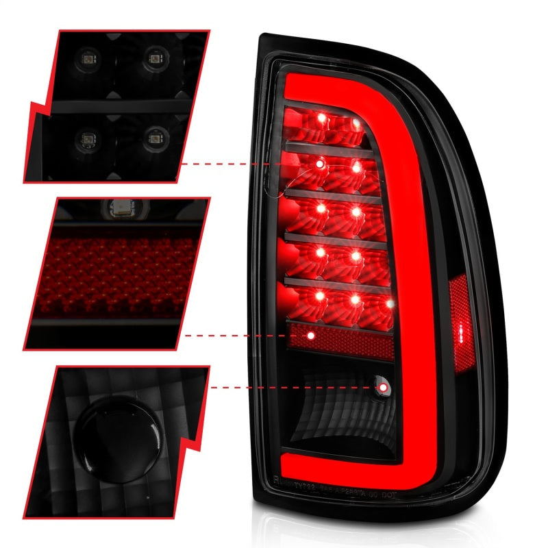 ANZO 00-06 Toyota Tundra LED Taillights w/ Light Bar Black Housing Smoke Lens 311412 311412 Photo - Unmounted