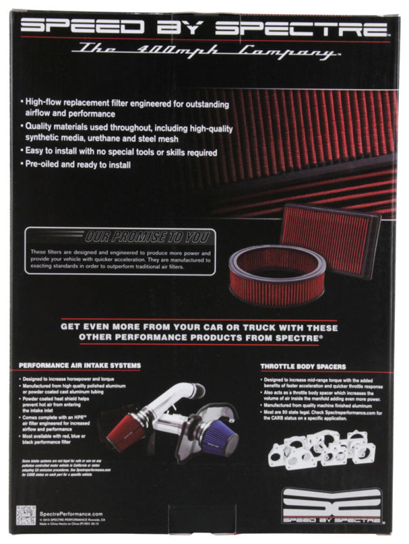 Spectre 2012 Volkswagen New Beetle 2.5L L4 F/I Replacement Panel Air Filter HPR8602 HPR8602 Photo - in package