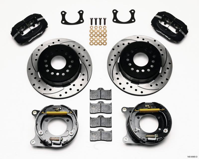 Wilwood FDL P/S Park Brake Kit,Drilled,New Big Ford,2.50" offset,Staggrd 140-9560-D Photo - Primary