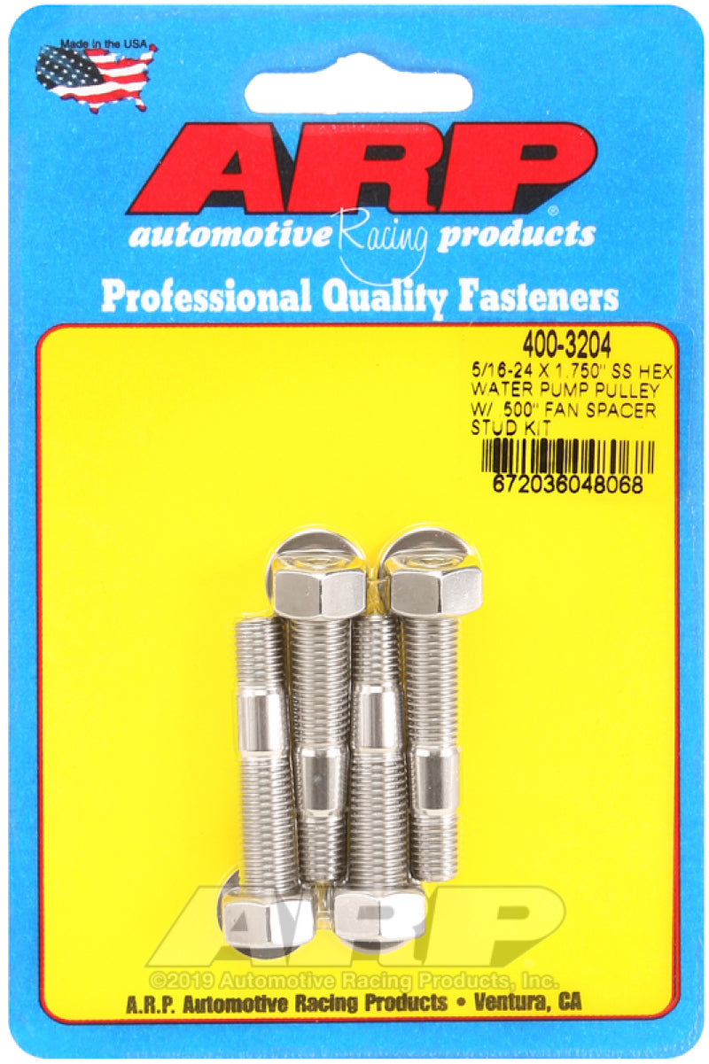ARP 5/16-24 X 1.750 Water Pump Pulley Stud Kit 400-3204 Photo - Primary