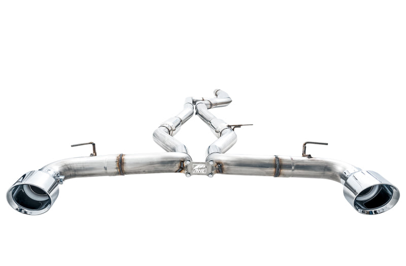 AWE 2020 Toyota Supra A90 Track Edition Exhaust - 5in Chrome Silver Tips 3015-32116 3015-32116 Photo - out of package