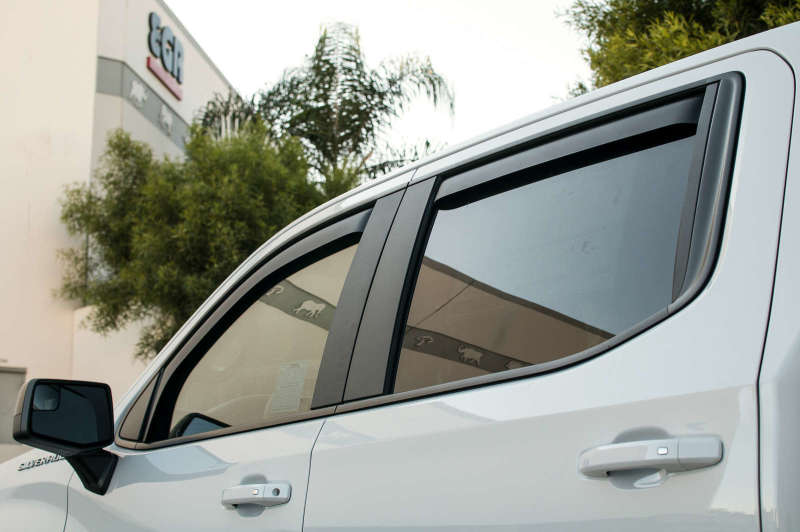 EGR 2019 Chevy 1500 Crew Cab In-Channel Window Visors - Dark Smoke 571691 571691 Photo - Mounted