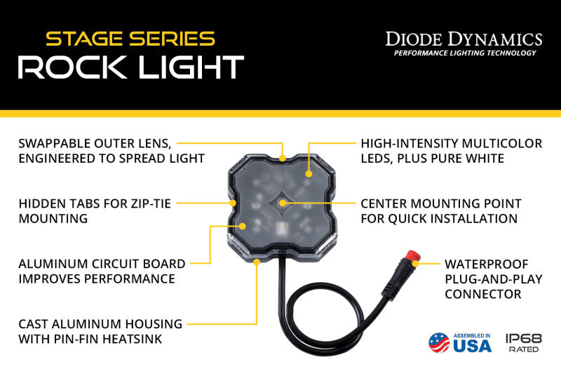 Diode Dynamics Stage Series RGBW LED Rock Light (one) DD7440 DD7440 User 7
