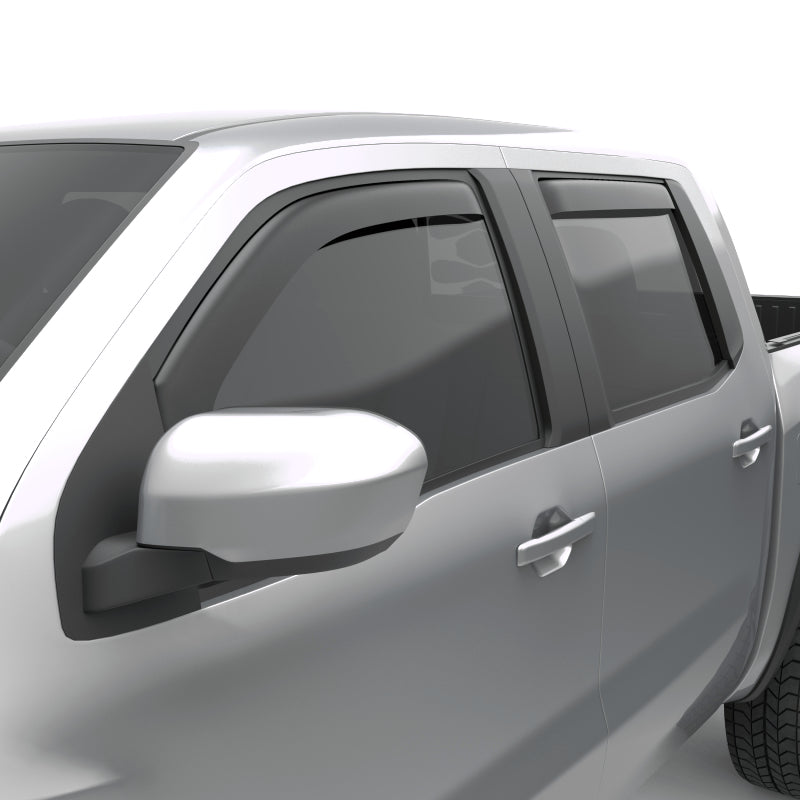 EGR 2022+ Nissan Frontier In Channel Window Visors Front/Rear Set Matte Black Crew Cab 576045 576045 Photo - Primary