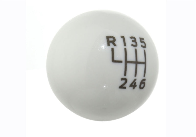 Ford Racing 15-19 Ford Mustang EcoBoost / GT w/ 6-Speed Manual Transmission Bullitt White Shift Knob M-7213-M8B M-7213-M8B Photo - Unmounted
