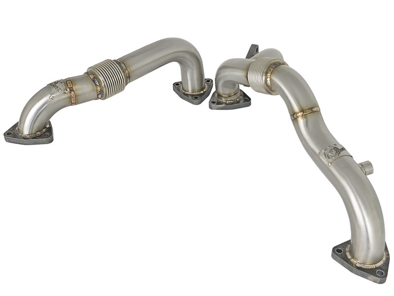 aFe Twisted Steel Header Up-Pipe Ford Diesel Trucks 08-10 V8-6.4L (td) 48-33016 Photo - Primary