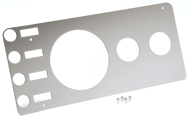 Kentrol 76-86 Jeep CJ Gauge Cover Without Radio Opening - Polished Silver 30521 30521 Photo - Primary