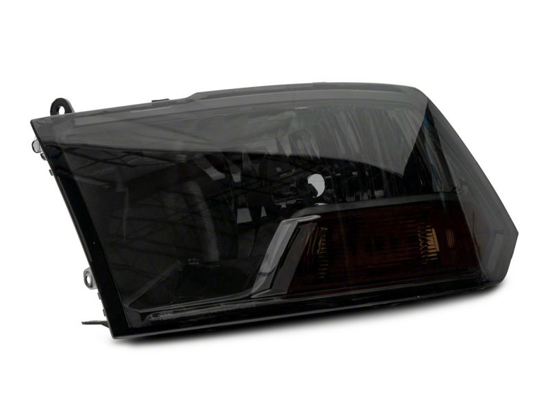 Raxiom 09-18 Dodge RAM 1500 Axial OEM Rep Headlights w/ Single Bulb- Chrome Housing (Smoked Lens) R118019 R118019 Photo - Close Up