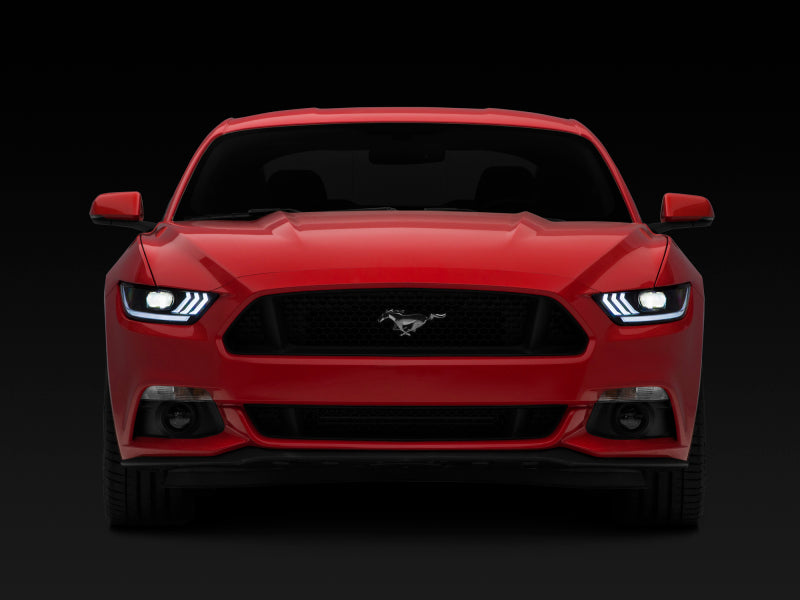 Raxiom 15-17 Ford Mustang Projector Headlights OEM HID Bulbs- Black Housing (Clear Lens) 407055 407055 Photo - Close Up