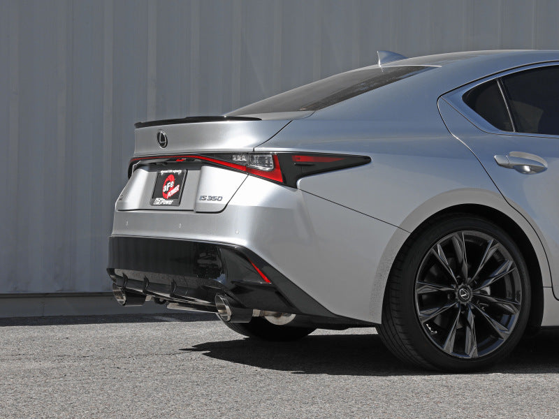 aFe Lexus IS350 14-22 V6-3.5L Takeda Axle-Back Exhaust System- Carbon Fiber Tip 49-36060-C 49-36060-C Photo - Mounted
