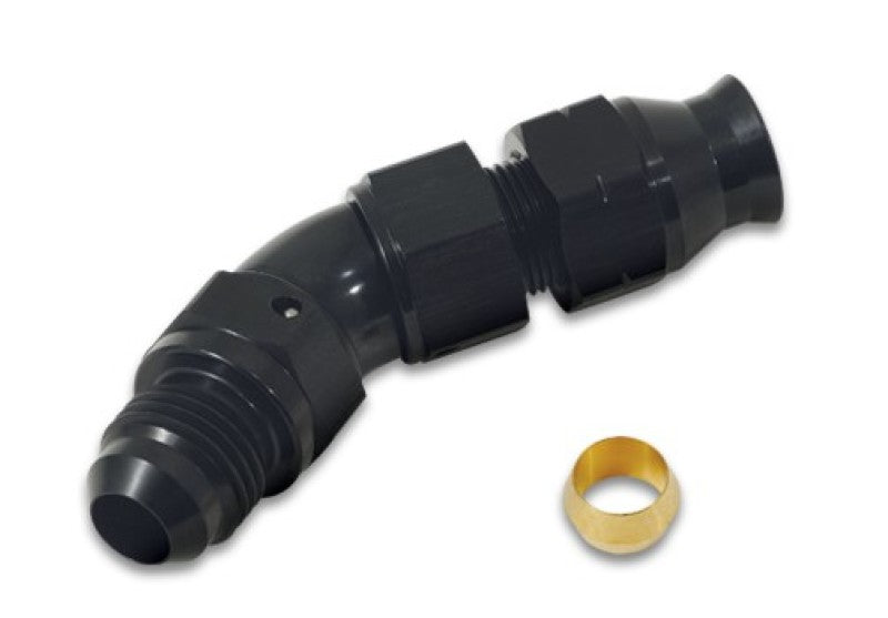 Vibrant 45 Degree 1/2in Tube to Male -8AN Flare Adapter w/ Olive Inserts 16578 16578 User 1