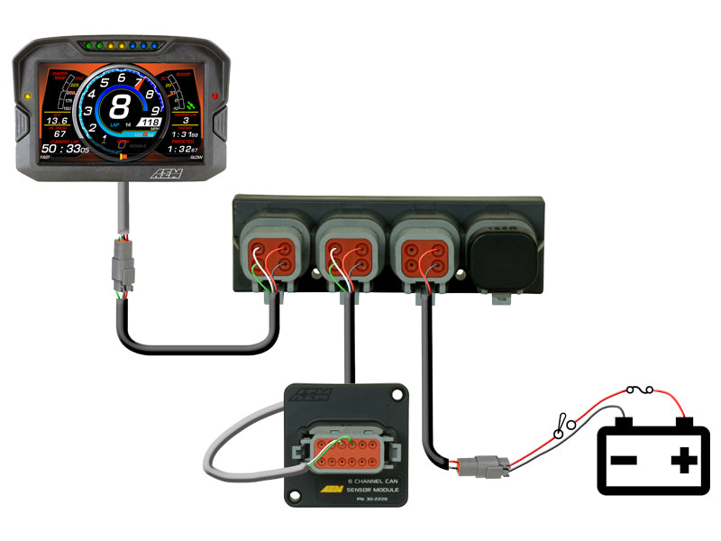 AEM Electronics 4 Port AEMnet CAN Hub 30-2225 Illustration Guide