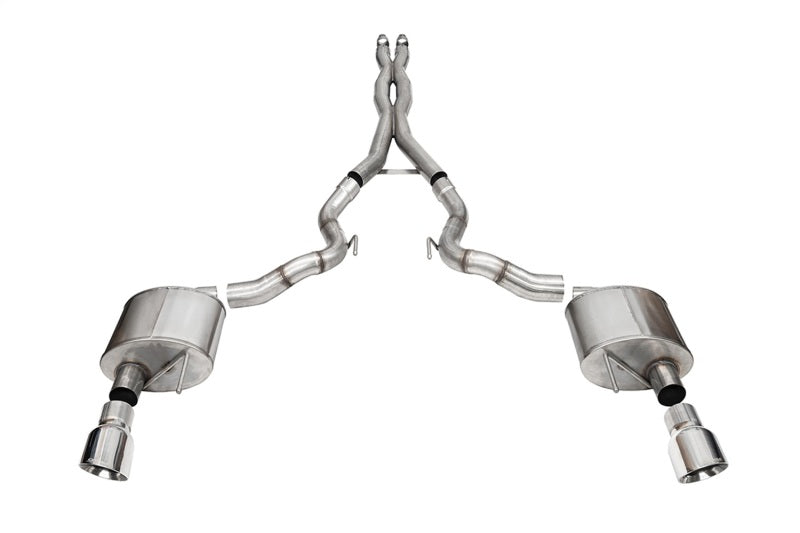 CORSA Performance Corsa 2024 Ford Mustang GT Conv. Xtreme CatBack Ex. Sys. 3.0in Dual Rear Exit w/4.5in Pro Series Tip 21270 21270 Photo - Primary