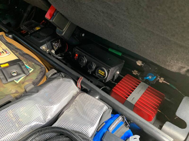 BuiltRight Industries 2015+ F-150/Raptor / 2017+ SuperDuty Driver Under Seat Storage Panel 104022 104022 Photo - lifestyle view