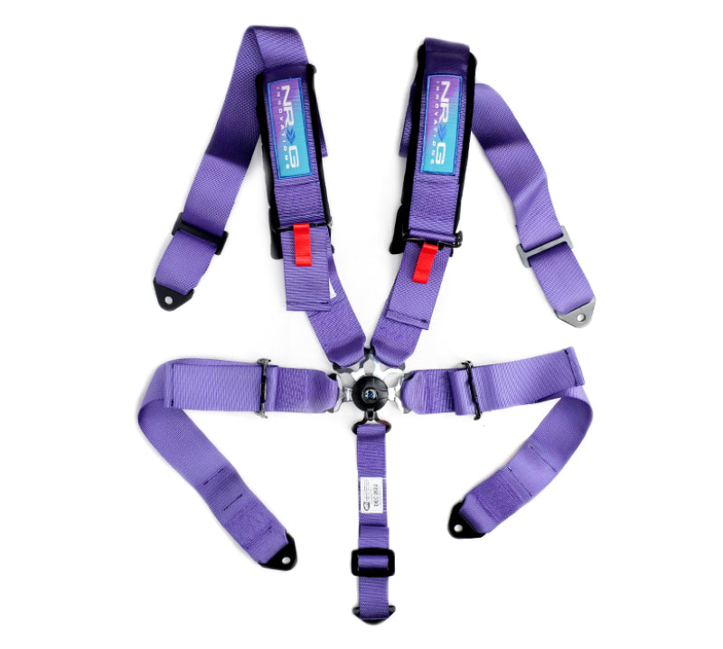 NRG SFI 16.1 5Pt 3 Inch Seat Belt Harness with Pads / Cam Lock - Purple SBH-B6PCPP SBH-B6PCPP User 1