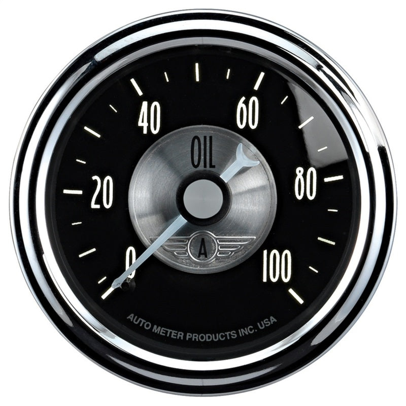 Autometer Prestige Series Black Diamond 2-1/16in 0-100 PSI Mechanical Oil Pressure Gauge 2022 2022 Photo - Primary