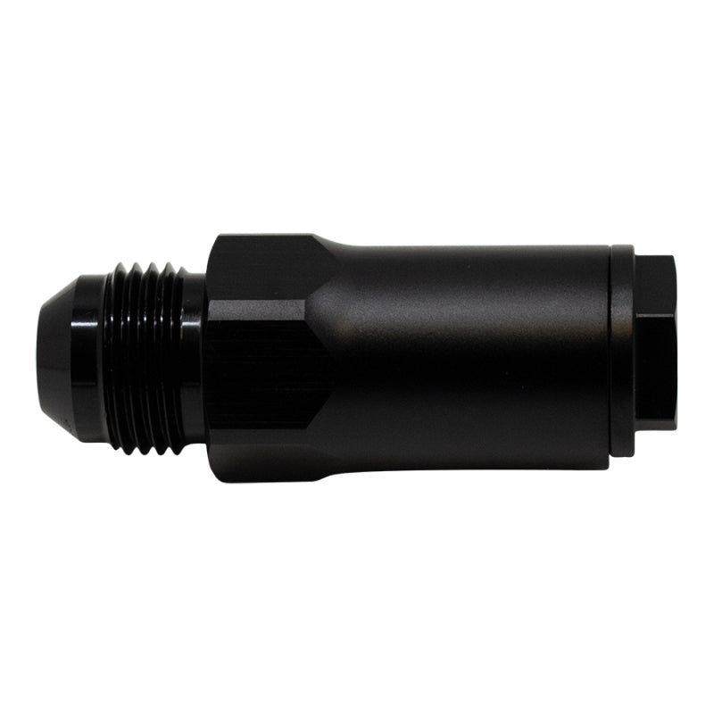 DeatschWerks 8AN Male Flare to 1/2in Ford Male EFI Quick Connect Adapter - Anodized Matte Black 6-02-0107-B 6-02-0107-B Photo - Primary