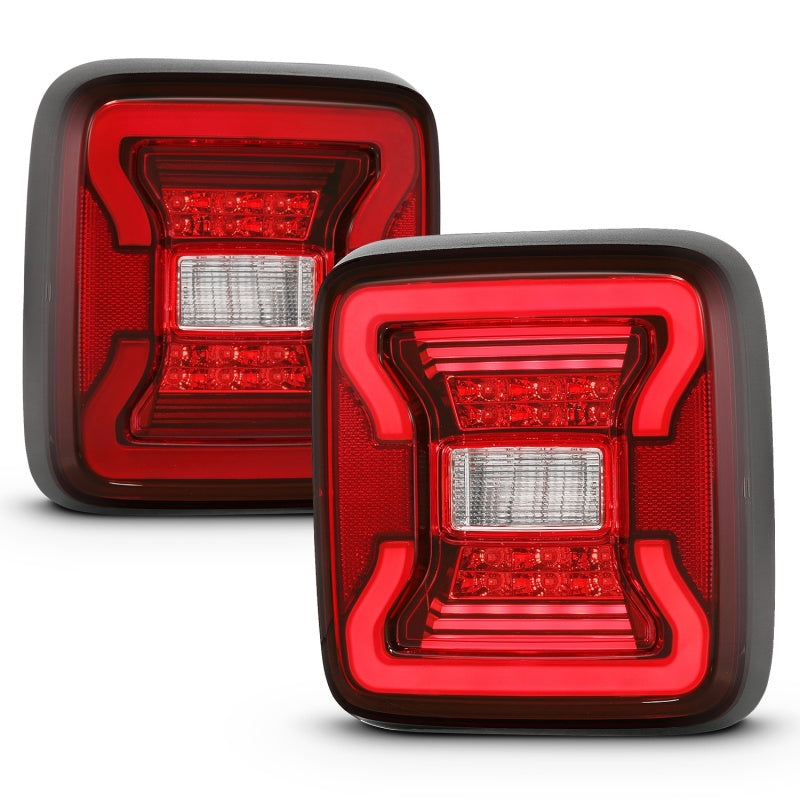 ANZO 18-19 Jeep Wrangler JL LED Taillights Black 311295 311295 Photo - Unmounted