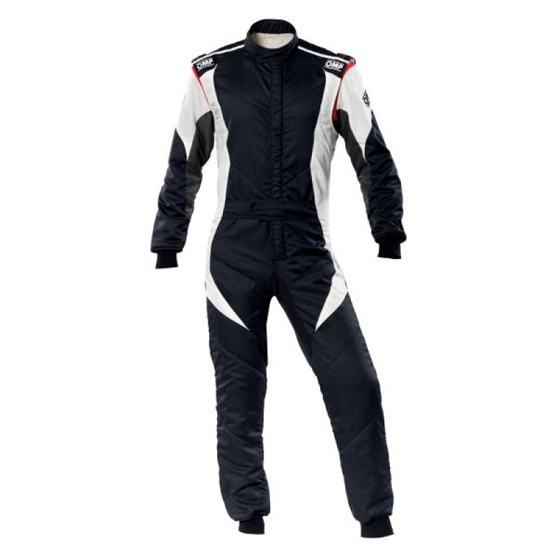 OMP First Evo Overall Black/White - Size 52 (Fia 8856-2018) IA0-1854-B01-076-52 IA0-1854-B01-076-52 Photo - Primary