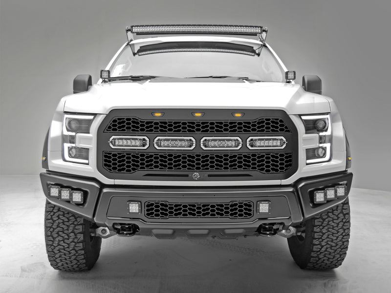 aFe 17-20 Ford Raptor w/o FFC Scorpion Grill w/ LEDs 79-21001L 79-21001L Photo - Mounted