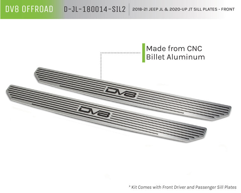 DV8 Offroad 2018-2019 Jeep Gladiator JL 2 Door Front Sill Plates D-JL-180014-SIL2 D-JL-180014-SIL2 Product Brochure - a specific brochure describing a Product