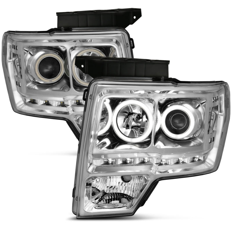 Anzo 2009-2014 Ford F-150 Projector Headlights w/ Halo Chrome (CCFL) G2 111297 User 2