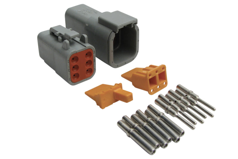 Haltech Matching Set of Deutsch DTM-6 Connectors 7.5 Amp Plug & Pins HT-031015 HT-031015 Photo - Primary