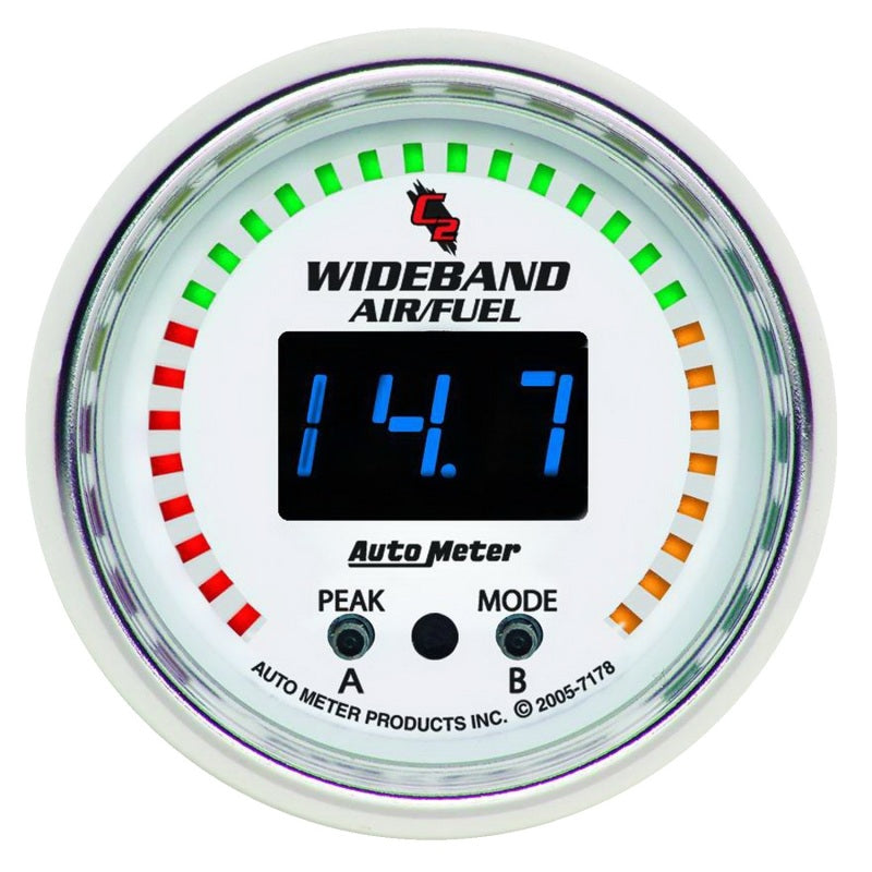 Autometer 2-1/16" Wideband Pro Air/Fuel Ratio, 6:1-20:1 Afr, C2 7178 Photo - Primary