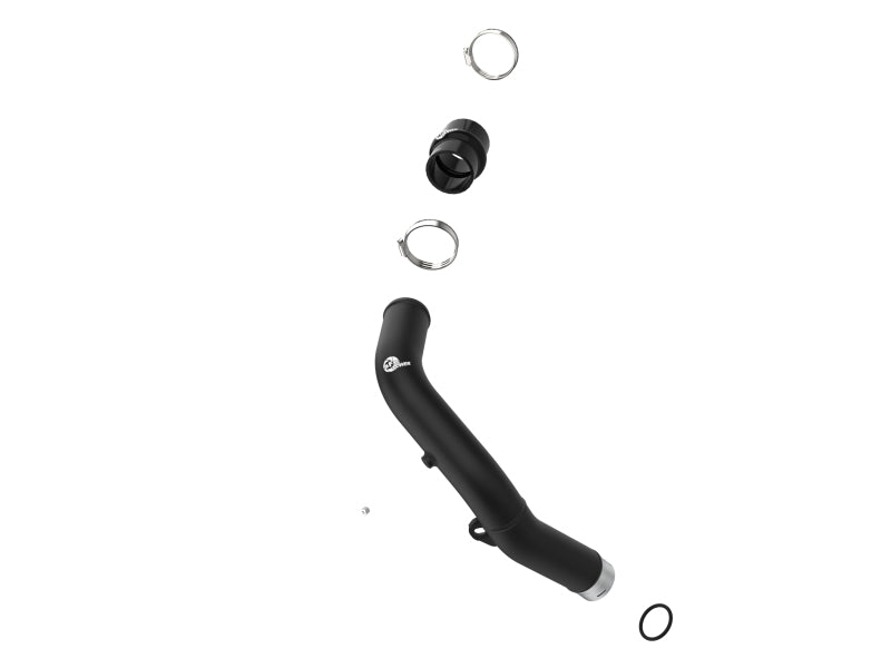 aFe BladeRunner 2-1/2 IN Aluminum Hot Charge Pipe Black 22-23 Subaru WRX H4-2.4L (t) 46-20668-B 46-20668-B Photo - Unmounted
