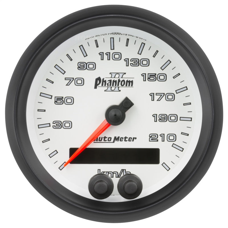 Autometer Phantom II 3-3/8in 0-225KM/H (GPS) Speedometer Gauge 7580-M 7580-M Photo - Primary