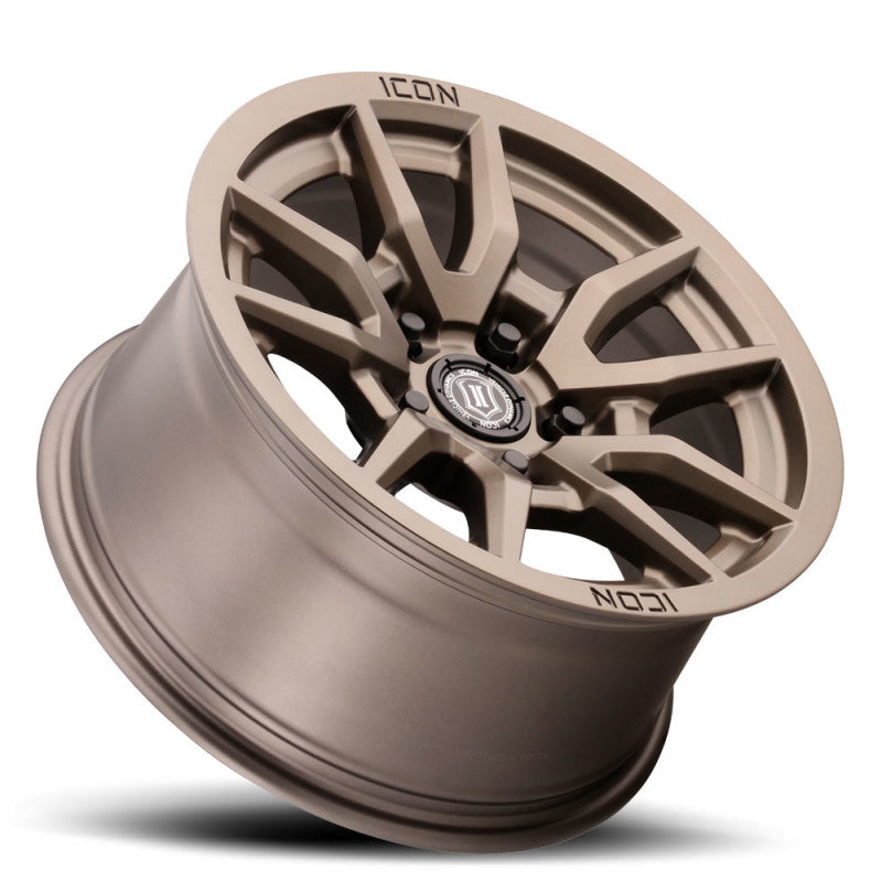 ICON Vector 5 17x8.5 5x5 -6mm Offset 4.5in BS 71.5mm Bore Bronze Wheel 2617857345BR 2617857345BR Photo - Unmounted