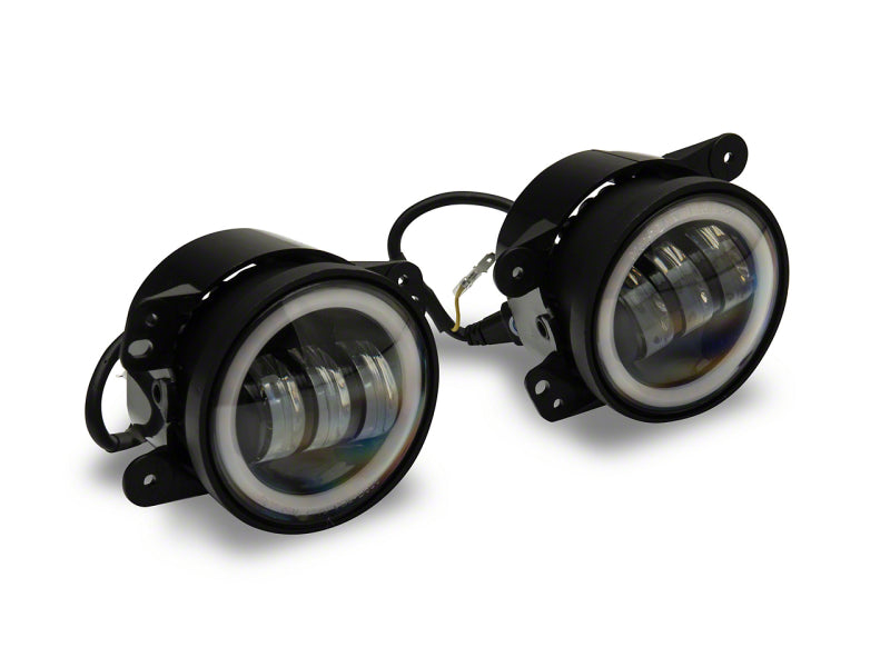 Raxiom 07-23 Jeep Wrangler JK & JL Axial Series Halo LED Fog Lights- Amber J130812 J130812 Photo - Primary