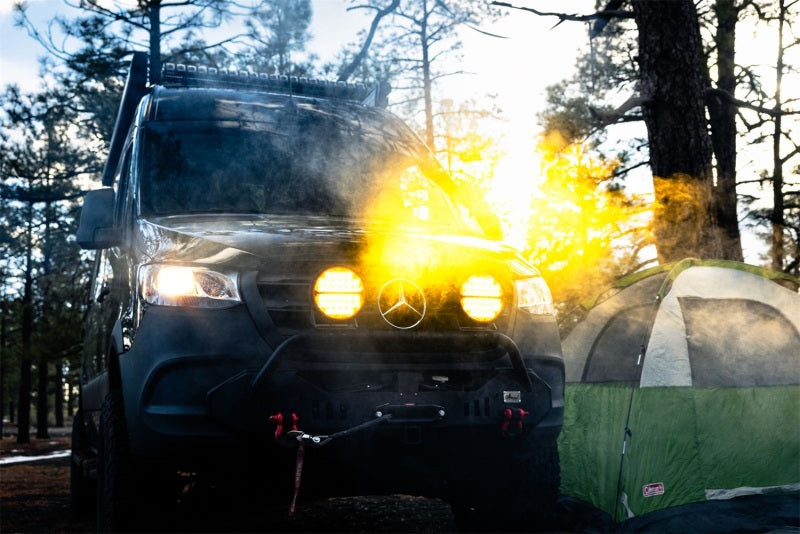 Rigid Industries 360-Series 9in LED Off-Road Spot Beam - Amber 36522 36522 Photo - Mounted