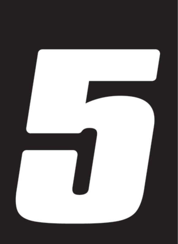 Hardline Dirt Digits 3pk 5.5 in. - High Gloss Number 5 - White DD53W-5 DD53W-5 Photo - Primary