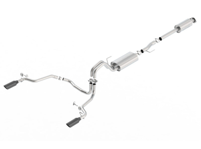 Borla 15-17 Ford F-150 2.7L/ 3.5L EcoBoost/ 5.0L V8 Rear Exit S-Type Catback Exhaust Black Chrome 140615BC 140615BC Photo - Primary