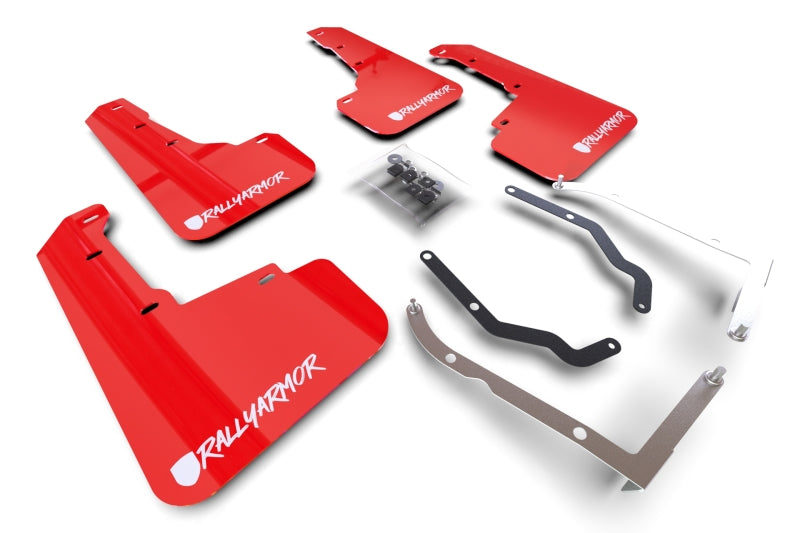 Rally Armor 18-22 Subaru XV Crosstrek Lift/AT UR Red Mud Flaps - White Logo Altered Font MF46-LTUR-RD/WH-X MF46-LTUR-RD/WH-X User 1