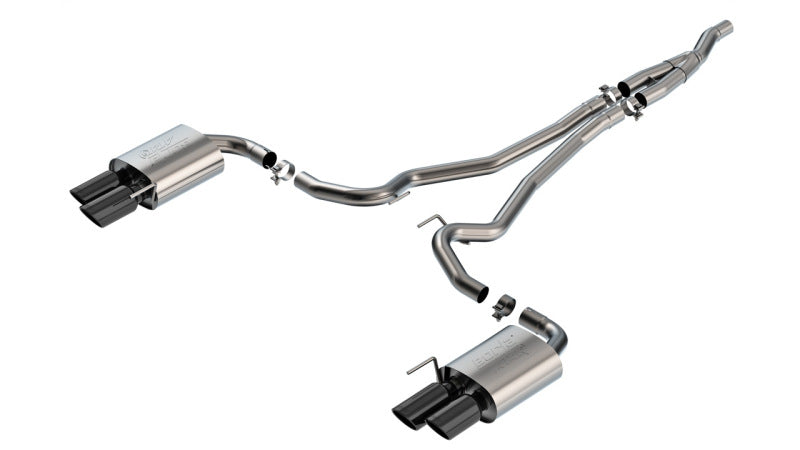 Borla 2024 Ford Mustang Ecoboost 2.3L ATAK Catback Exhaust Black Chrome w/ Quad Tip - Non-Active 140982BC 140982BC Photo - Primary